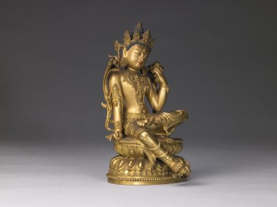 图片[4]-Bronze gilded statue of Guanyin Bodhisattva-China Archive